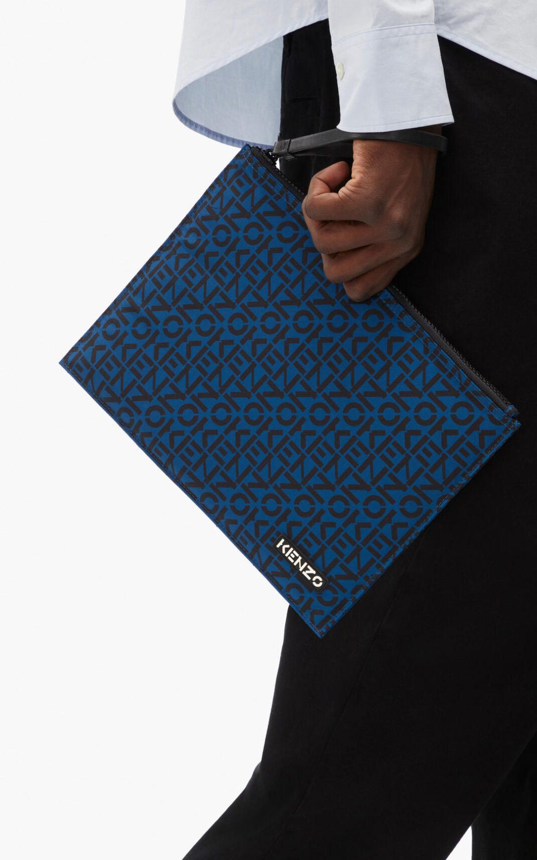 Kenzo Repeat large Clutch Hombre Azules Oscuro | 7041293-JF